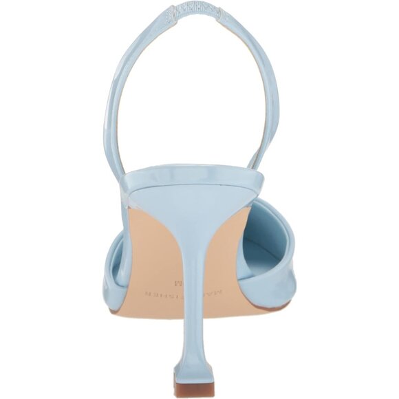 Marc Fisher Womens Waterfall Blue Leather Closed Pointed Toe Hadya Pumps Shoes - Picture 3 of 8